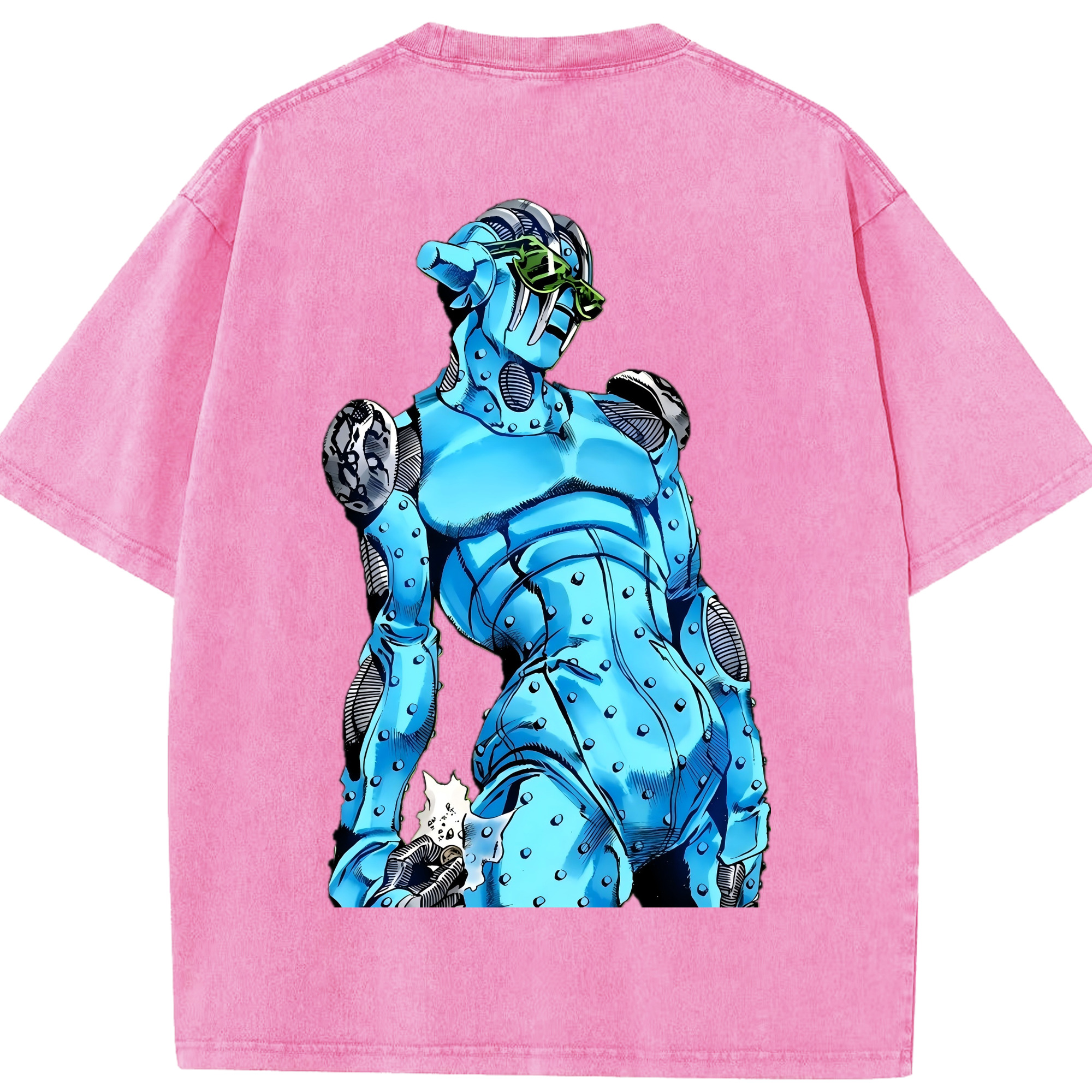 （画像用） ジョジョの奇妙な冒険 JoJo's Bizarre Adventure 綿100% ヴィンテージ風 半袖Tシャツ（背面プリント）